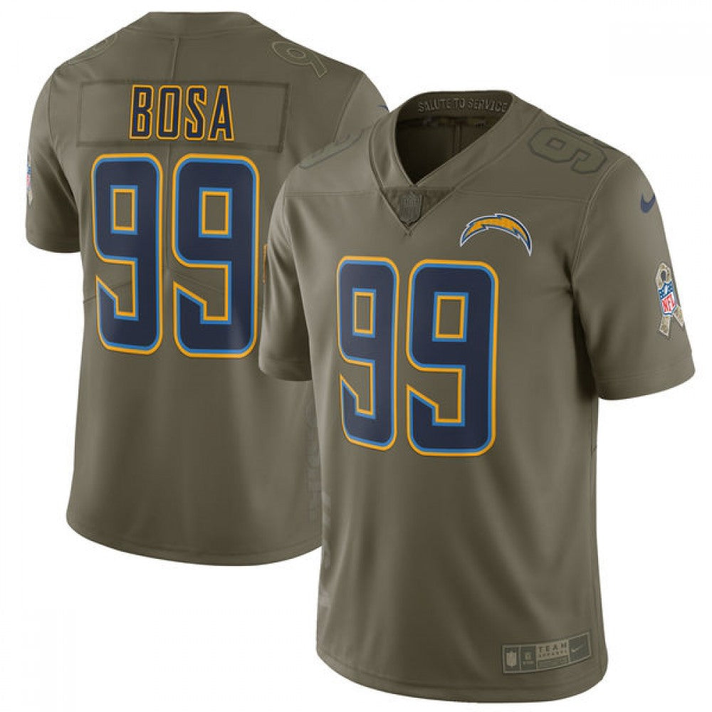 Youth Los Angeles Chargers #99 Joey Bosa Olive Salute To Service Limited Stitched NFL Jersey 