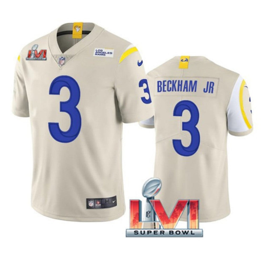 Youth Los Angeles Rams #3 Odell Beckham Jr. Bone 2022 Super Bowl LVI Vapor Untouchable Limited Stitched Jersey 