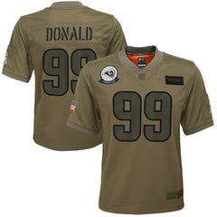 Youth Los Angeles Rams #99 Aaron Donald 2019 Camo Salute To Service Stitched NFL Jersey 