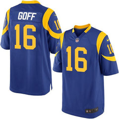 Rams #16 Jared Goff Royal Blue Alternate Youth Stitched NFL Elite Jersey 