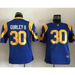 Rams #30 Todd Gurley II Royal Blue Alternate Youth Stitched NFL Elite Jersey 