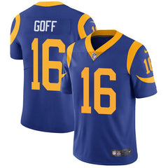 Youth Los Angeles Rams #16 Jared Goff Royal Blue Vapor Untouchable Limited Stitched NFL Jersey 