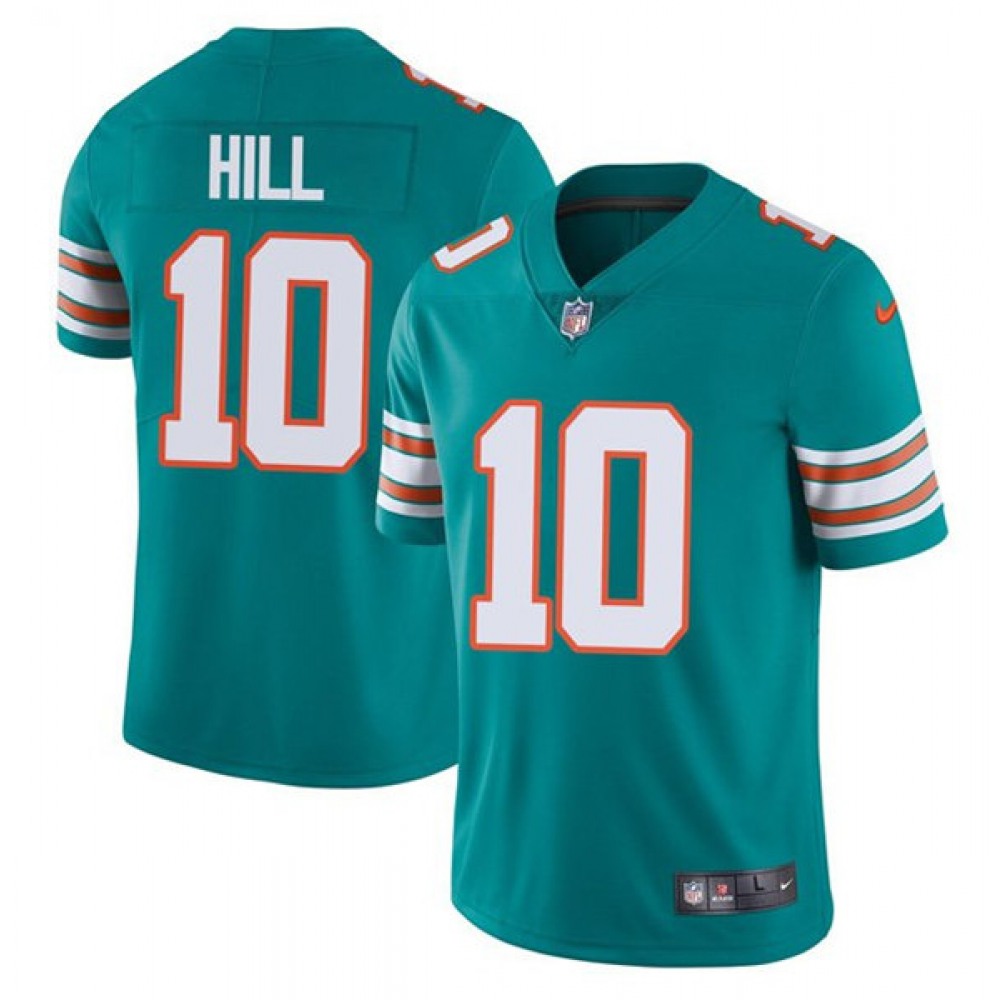 Youth Miami Dolphins #10 Tyreek Hill Aqua Color Rush Limited Stitched Jersey 