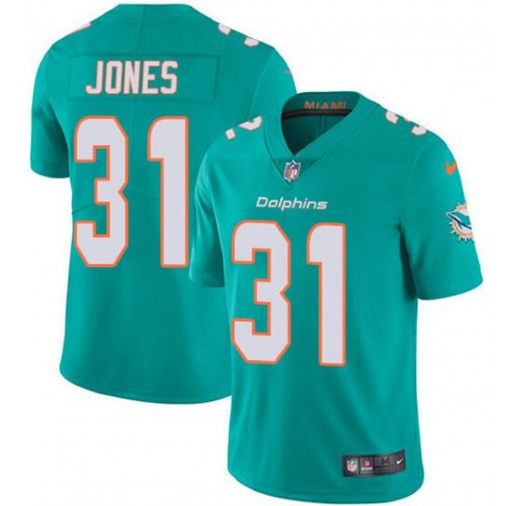 Youth Miami Dolphins #31 Byron Jones Aqua Vapor Untouchable Limited Stitched NFL Jersey 