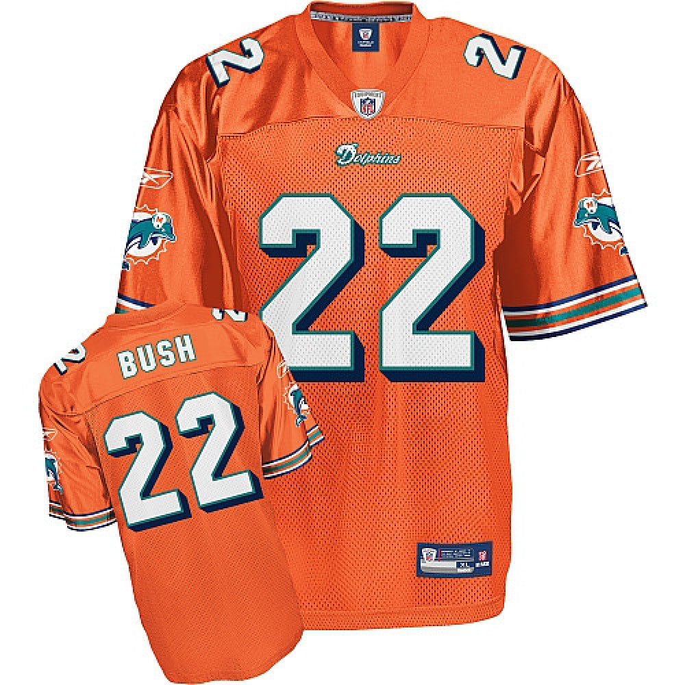 Dolphins #22 Reggie Bush Orange Stitched Youth NFL Jerseys 