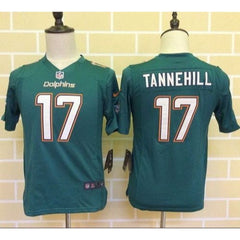 Dolphins #17 Ryan Tannehill Aqua Green Team Color Youth Stitched NFL Elite Jersey 