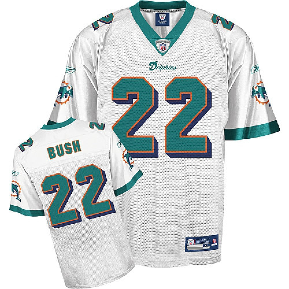 Dolphins #22 Reggie Bush White Stitched Youth NFL Jerseys 