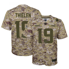 Youth Minnesota Vikings#19 Adam Thielen 2018 Camo Salute to Service Limited Stitched NFL Jersey 