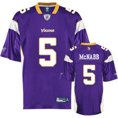 Vikings #5 Donovan Mcnabb Purple Stitched Youth NFL Jersey 