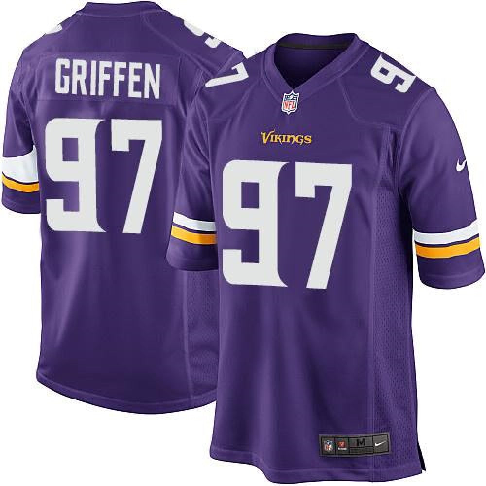 Vikings #97 Everson Griffen Purple Team Color Youth Stitched NFL Elite Jersey 
