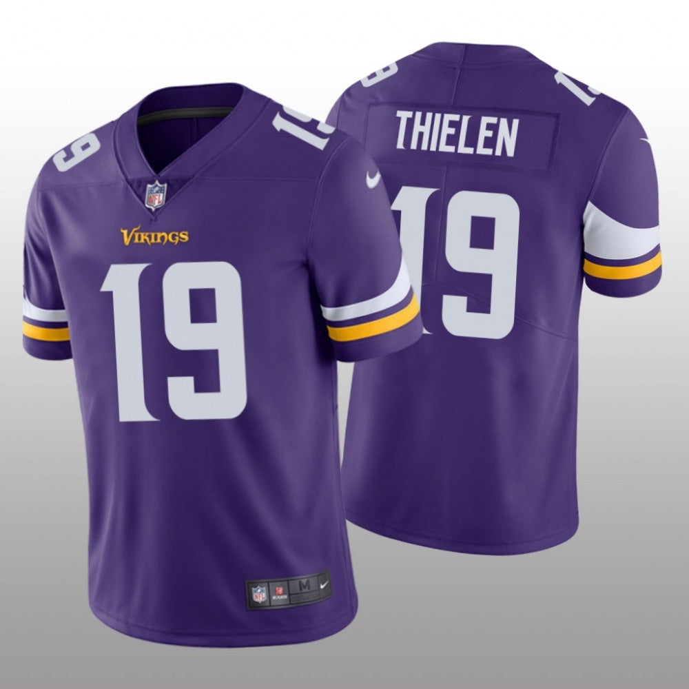 Youth Minnesota Vikings #19 Adam Thielen Purple Vapor Untouchable Limited Stitched Jersey 