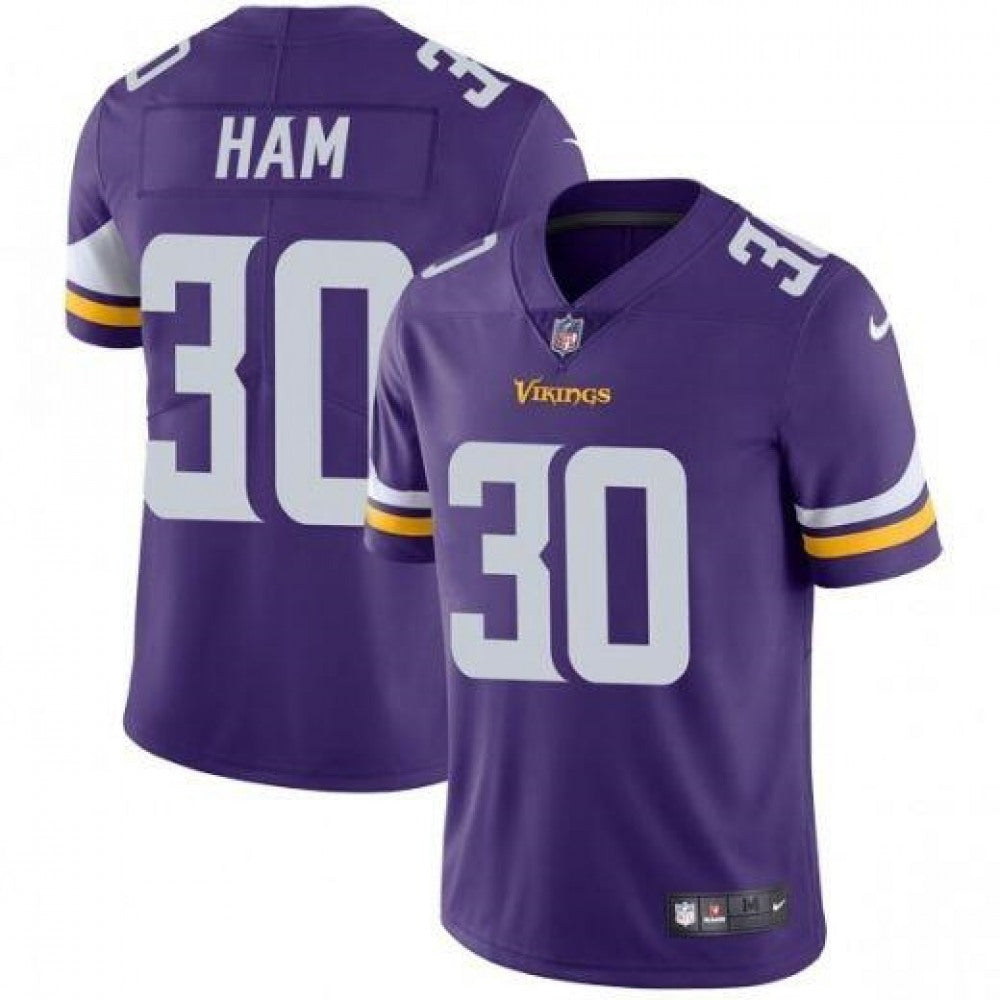 Youth Minnesota Vikings #30 C.J. Ham Purple Vapor Untouchable Limited Stitched Jersey 