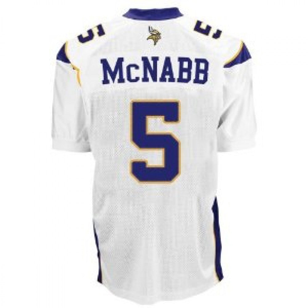 Vikings #5 Donovan Mcnabb White Stitched Youth NFL Jersey 