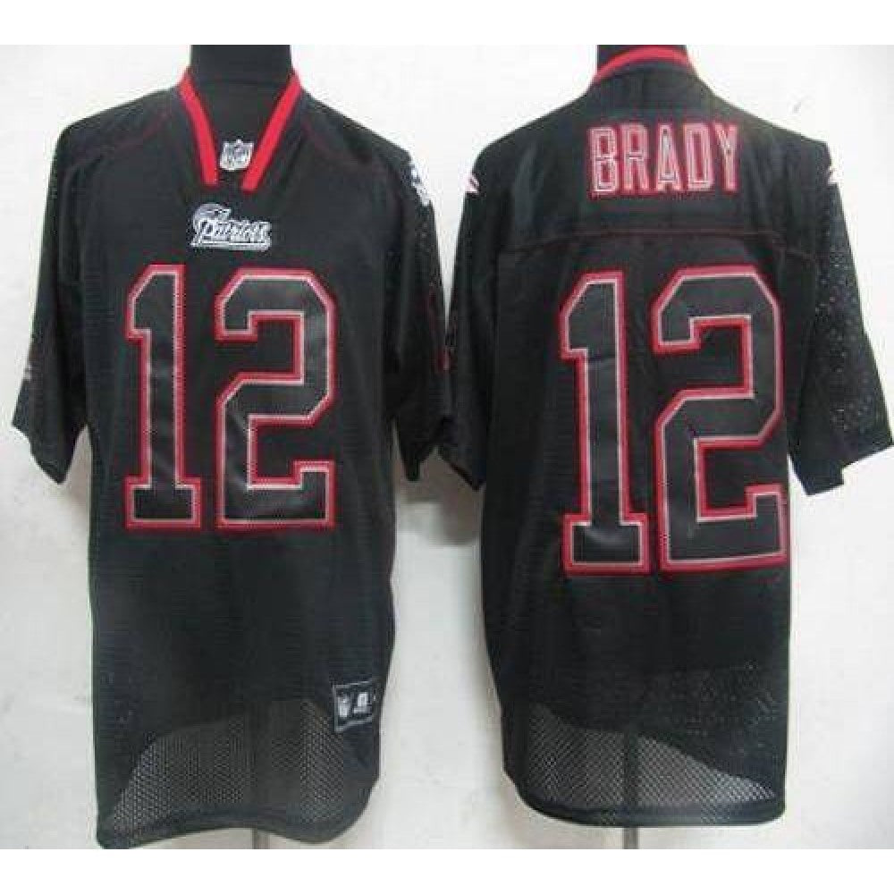 Patriots #12 Tom Brady Lights Out Black Stitched Youth NFL Jersey 