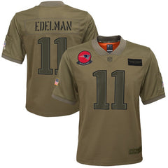 Youth New England Patriots #11 Julian Edelman 2019 Camo Salute To Service Stitched NFL Jersey 