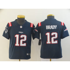 Youth New England Patriots #12 Tom Brady Navy Color Rush Stitched NFL Jersey 