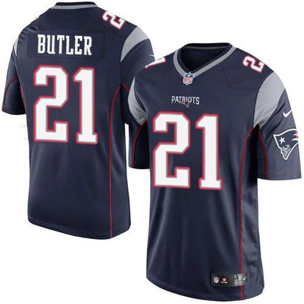 Patriots #21 Malcolm Butler Navy Blue Team Color Youth Stitched NFL New Elite Jersey 