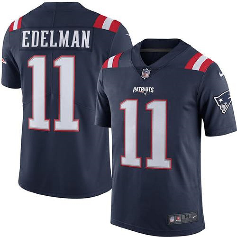 Patriots #11 Julian Edelman Navy Blue Youth Stitched NFL Limited Rush Jersey 