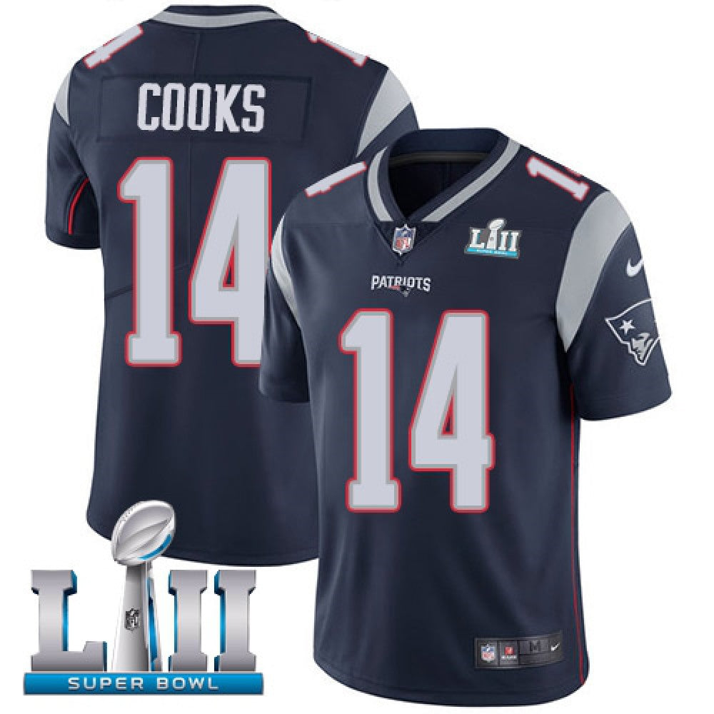 Youth New England Patriots #14 Brandin Cooks Navy Vapor Untouchable Limited Stitched NFL Jersey 