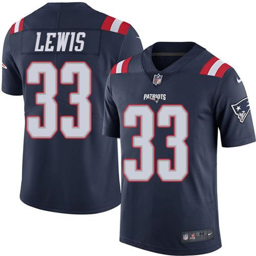 Patriots #33 Dion Lewis Navy Blue Youth Stitched NFL Limited Rush Jersey 