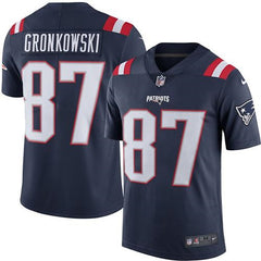 Patriots #87 Rob Gronkowski Navy Blue Youth Stitched NFL Limited Rush Jersey 
