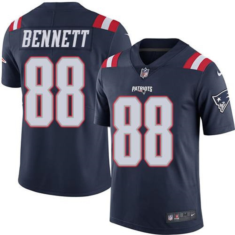 Patriots #88 Martellus Bennett Navy Blue Youth Stitched NFL Limited Rush Jersey 