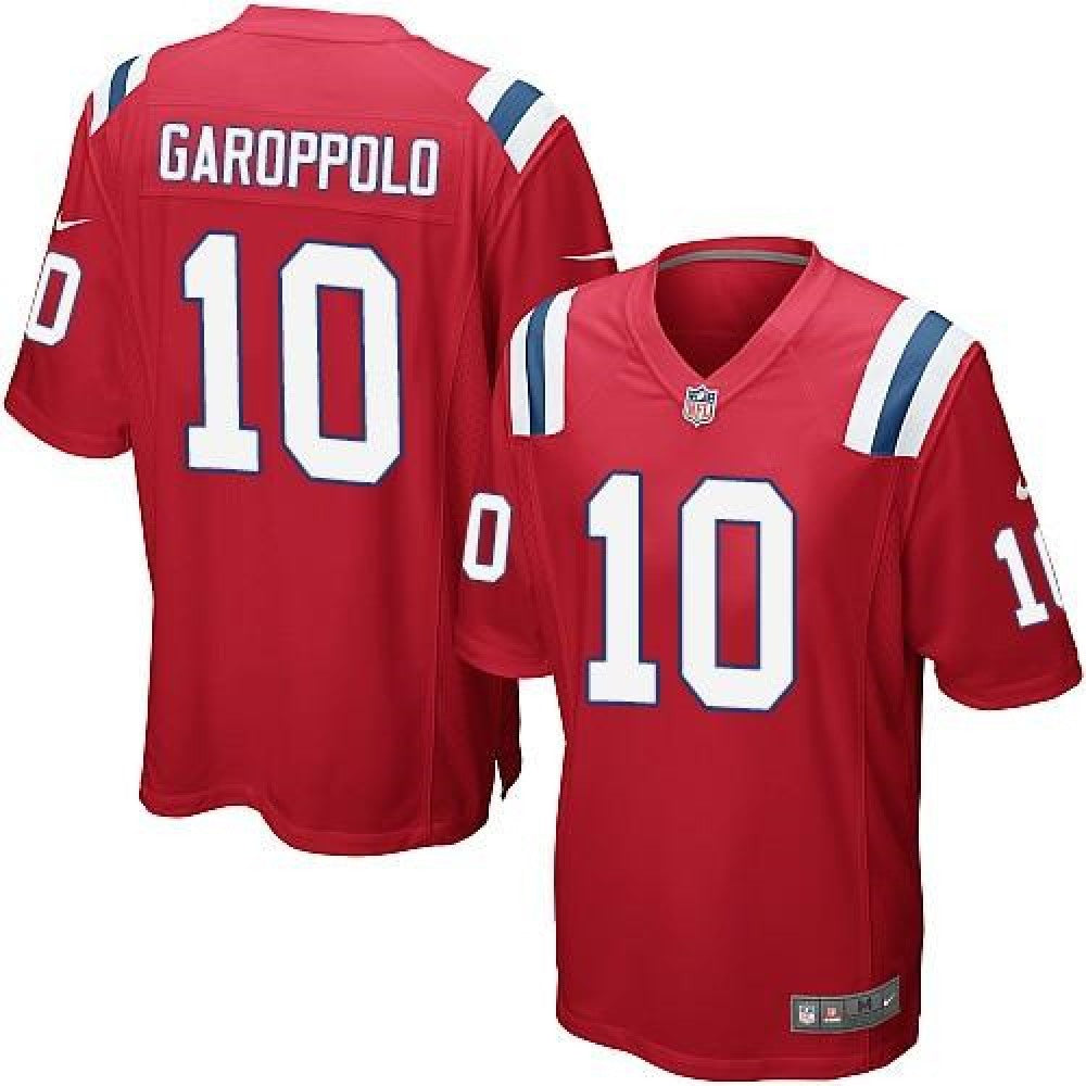 Patriots #10 Jimmy Garoppolo Red Alternate Youth Stitched NFL Elite Jersey 