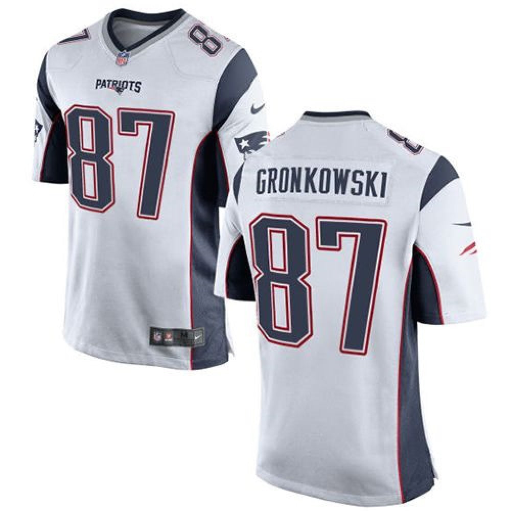Patriots #87 Rob Gronkowski White Youth Stitched NFL New Elite Jersey 
