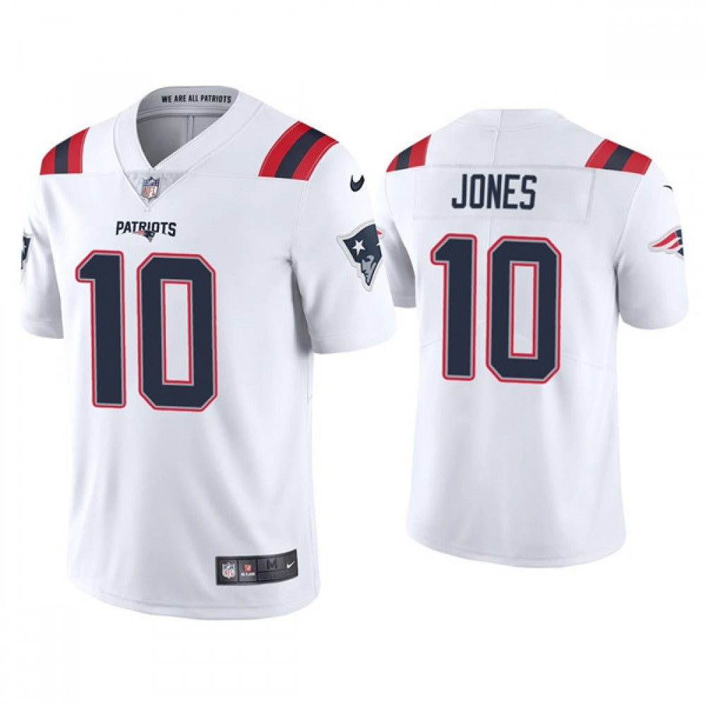 Youth New England Patriots #10 Mac Jones 2021 White Vapor Untouchable Limited Stitched Jersey 