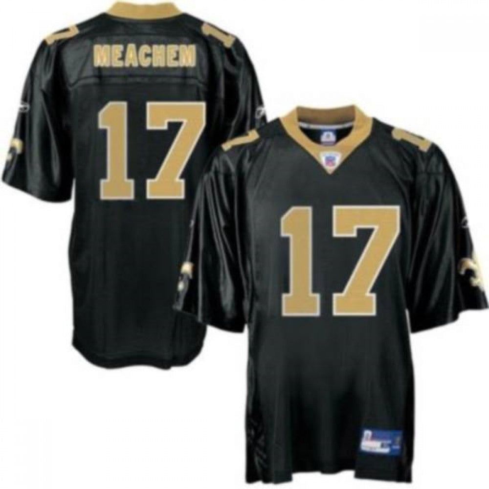 Saints #17 Robert Meachem Black Stitched Youth NFL Jersey 