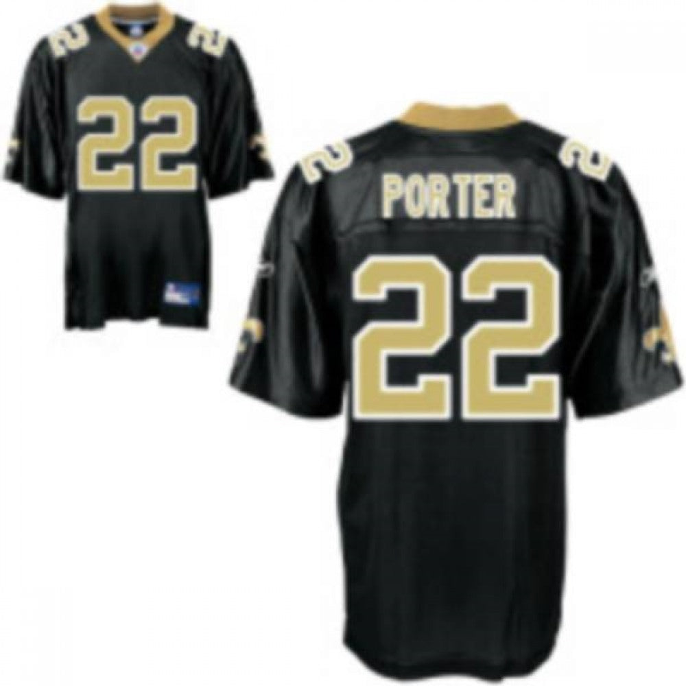 Saints #22 Tracy Porter Black Stitched Youth NFL Jersey 