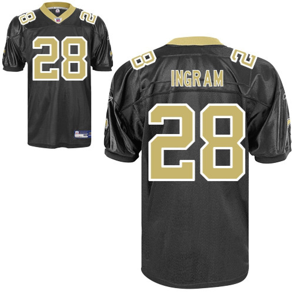 Saints #28 Mark Ingram Black Stitched Youth NFL Jersey 