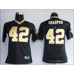 Saints #42 Darren Sharper Black Stitched Youth NFL Jersey 