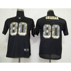 Sideline Black United Saints #80 Jimmy Graham Black Stitched Youth NFL Jersey 