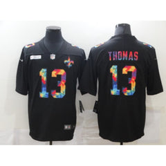 Youth New Orleans Saints #13 Michael Thomas Black Crucial Catch Limited Stitched NFL Jersey 