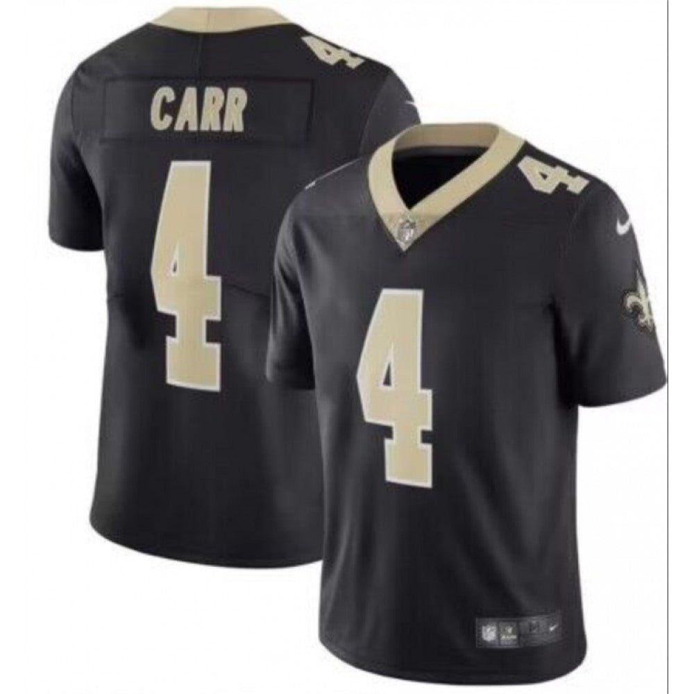 Youth New Orleans Saints #4 Derek Carr Black Limited Rush Stitched NFL Jersey 