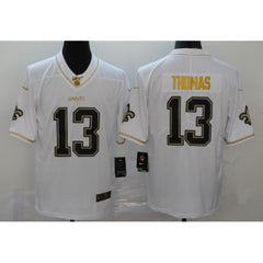 Youth New Orleans Saints #13 Michael Thomas White Gold 100th Season Stitched NFL Jersey 