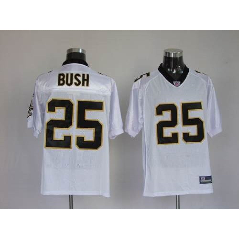 Saints #25 Reggie Bush White Stitched Youth NFL Jersey 