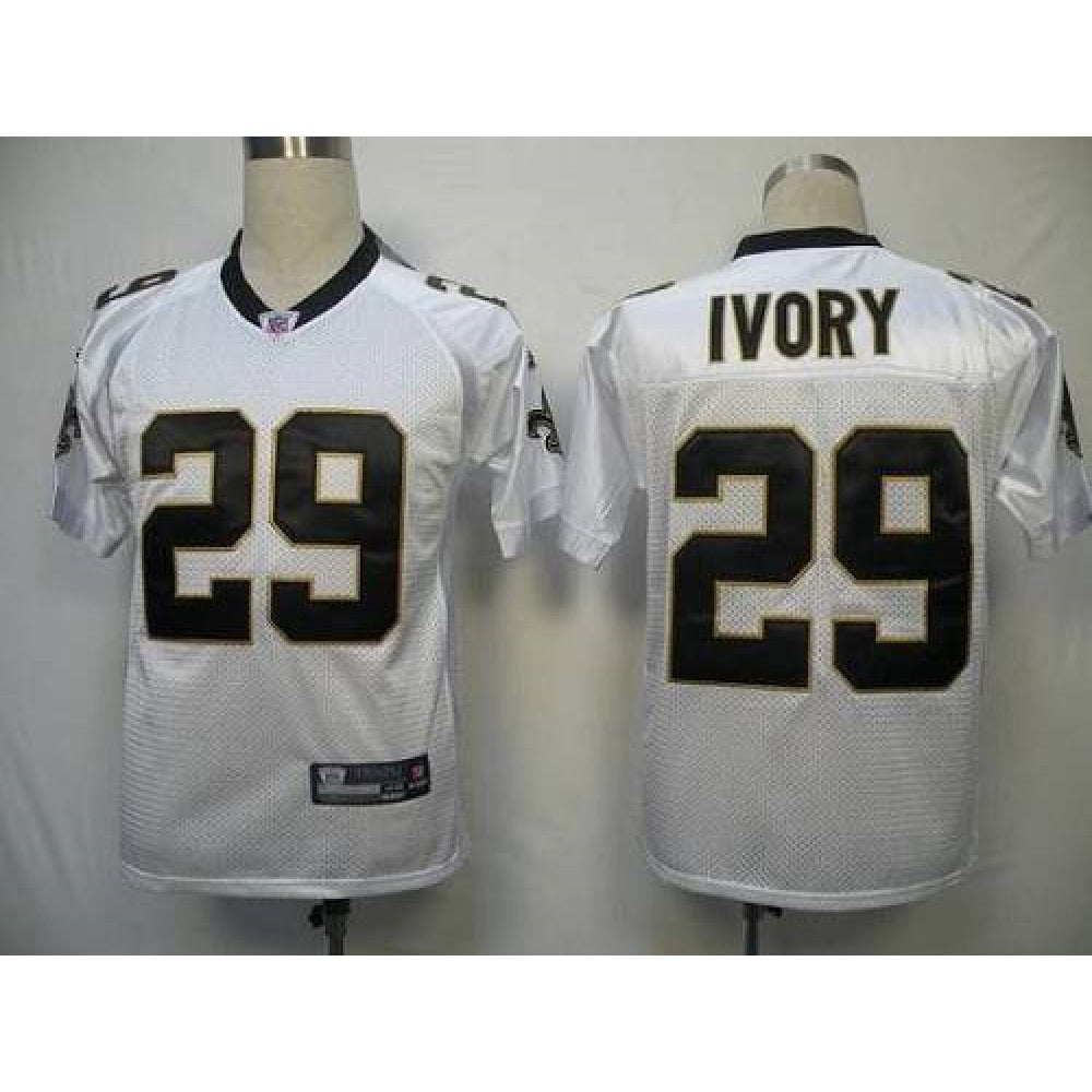 Saints #29 Chris Ivory White Stitched Youth NFL Jersey 