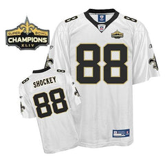 Saints #88 Jeremy Shockey White Super Bowl XLIV 44 Champions Stitched Youth NFL Jersey 