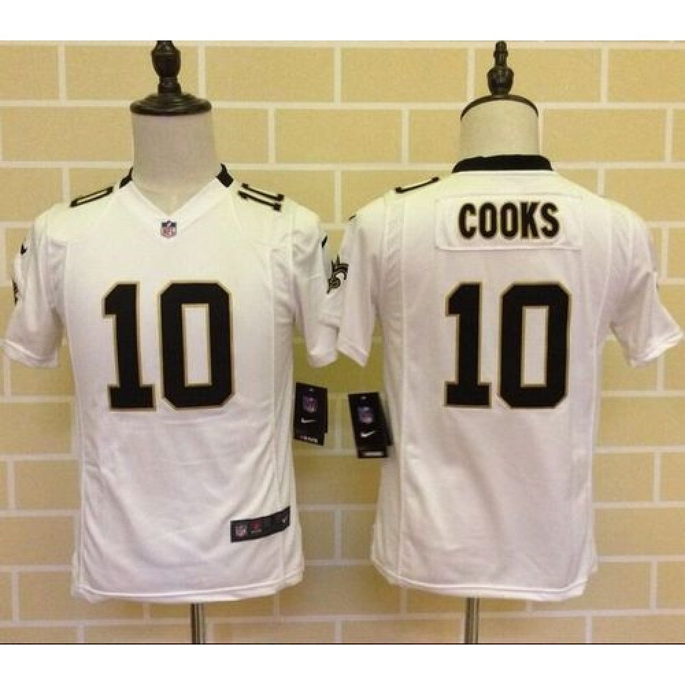 Saints #10 Brandin Cooks White Youth Stitched NFL Elite Jersey 