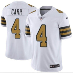 Youth New Orleans Saints #4 Derek Carr White Color Rush Limited Stitched Jersey 