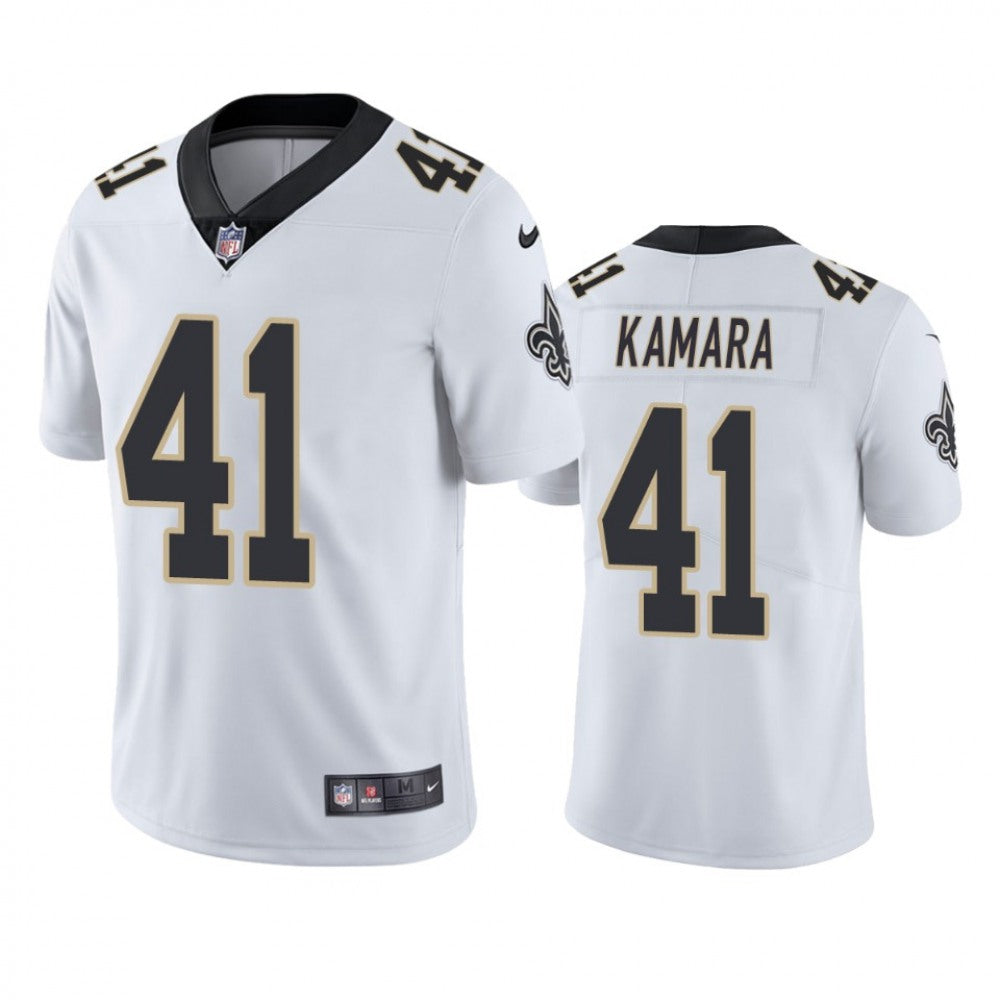 Youth New Orleans Saints #41 Alvin Kamara WhiteLimited Rush Stitched NFL Jersey 