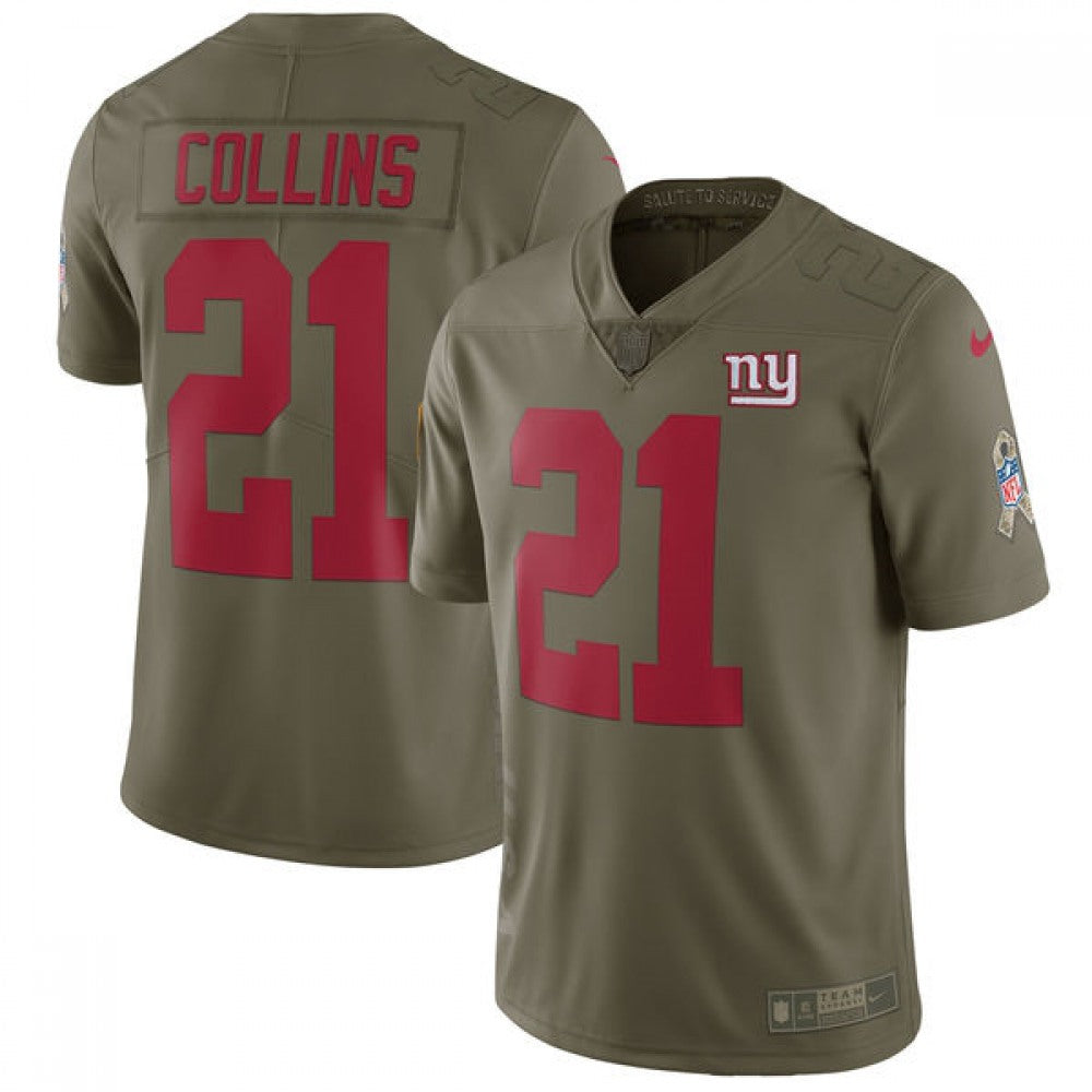 Youth New York Giants #21 Landon Collins Olive Salute To Service Limited Stitched NFL Jersey 