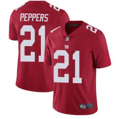 Youth New York Giants #21 Jabrill Peppers Red Vapor Stitched NFL Jersey 