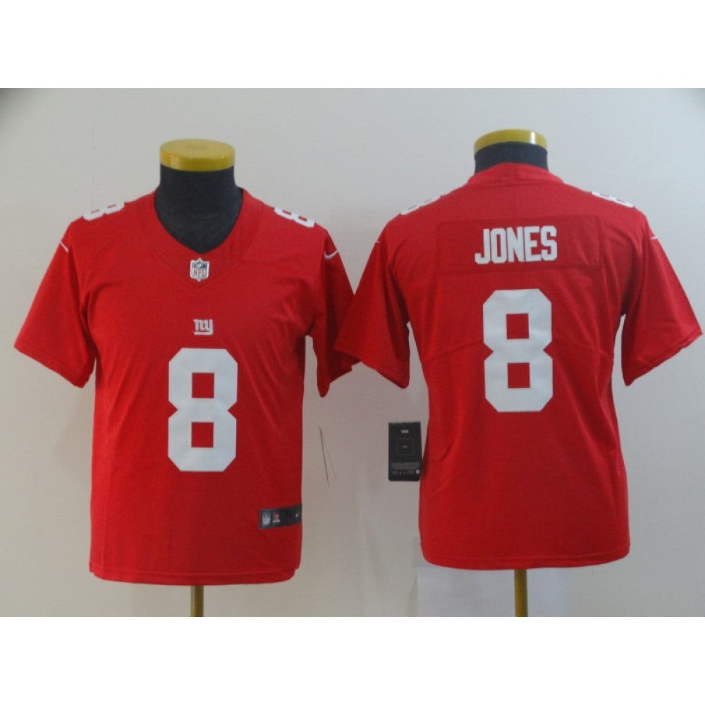 Youth New York Giants #8 Daniel Jones Red Inverted Legend Stitched NFL Jersey 