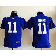 Giants #11 Phil Simms Royal Blue Team Color Youth Stitched NFL Elite Jersey 