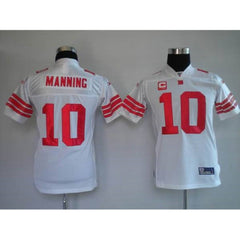 Giants #10 Eli Manning White Stitched Youth NFL Jersey 