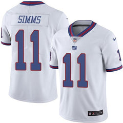 Giants #11 Phil Simms White Youth Stitched NFL Limited Rush Jersey 