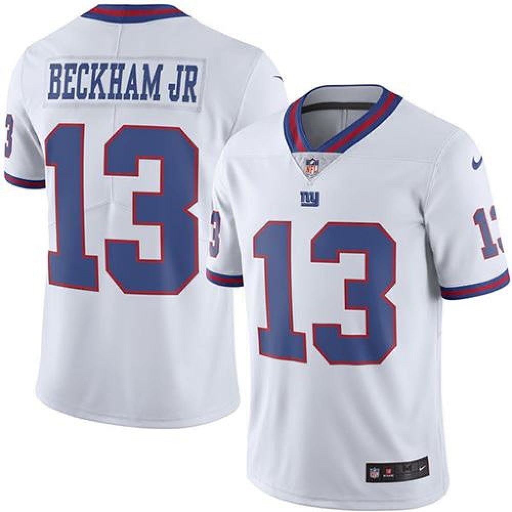 Giants #13 Odell Beckham Jr White Youth Stitched NFL Limited Rush Jersey 